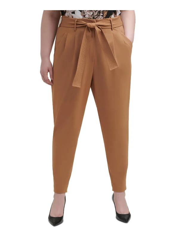 Make Your Weekend Count with Savings Plus Womens Belted Office Ankle Pants