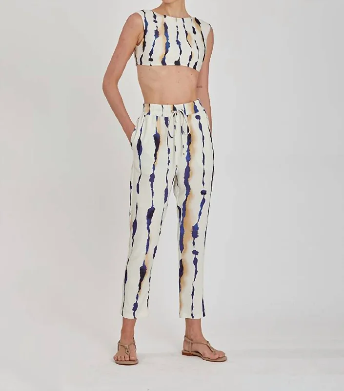 Price Drop Elastic Waist Band Pants In Dune