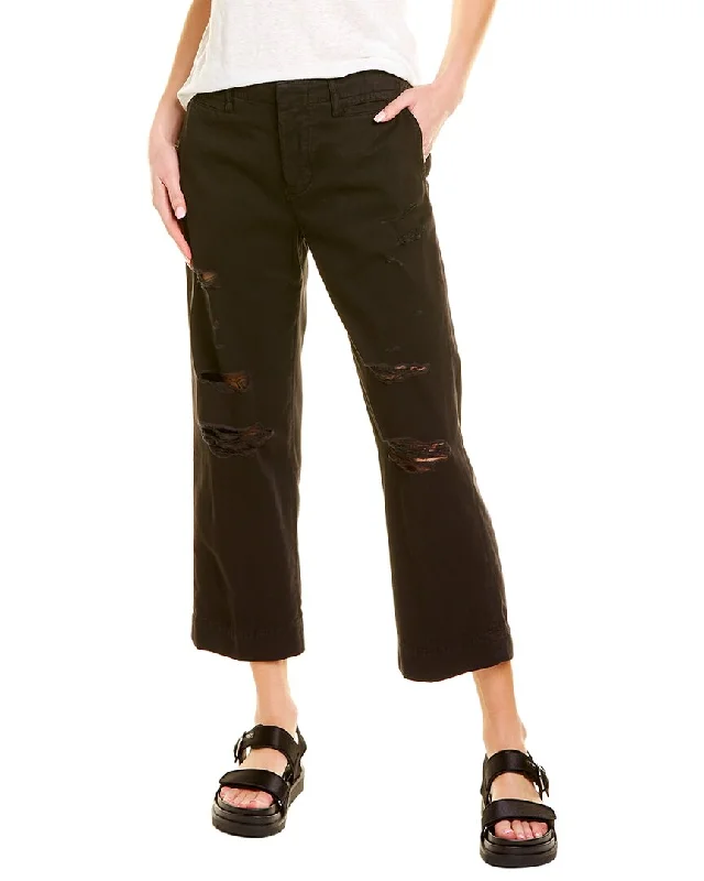 Super Sale FRAME Denim Le Tomboy Washed Noir Rips Trouser