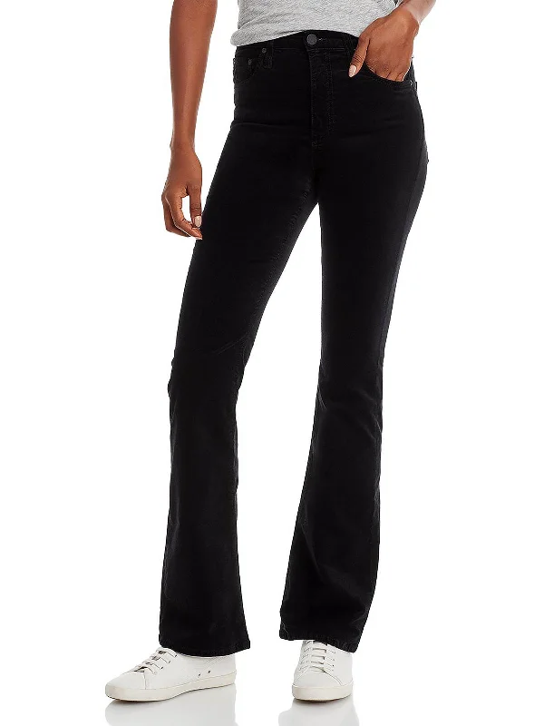 Deep Savings Womens Velvet High Rise Bootcut Jeans