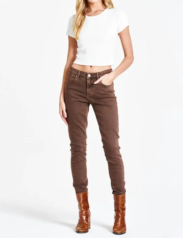 Final Markdown Gisele Mid Rise Skinny Jean In Dark Oak