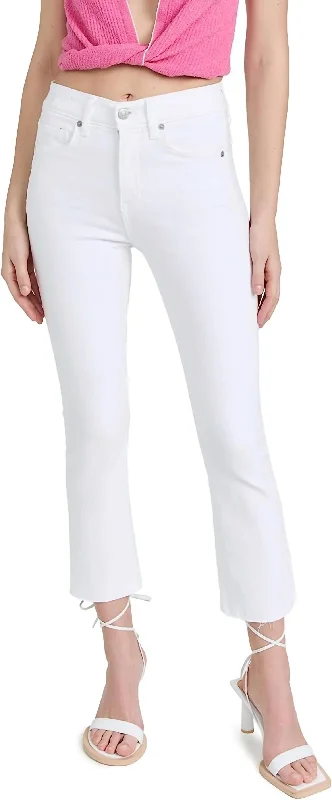 Low Prices Carly Kick Flare Raw Hem Jeans In White