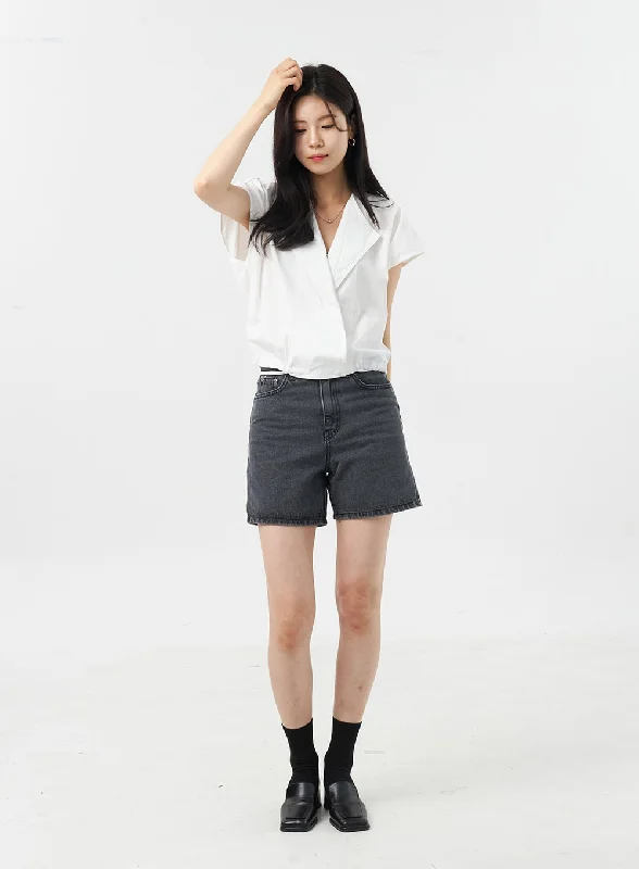 Today Only Wide Denim Shorts OU309
