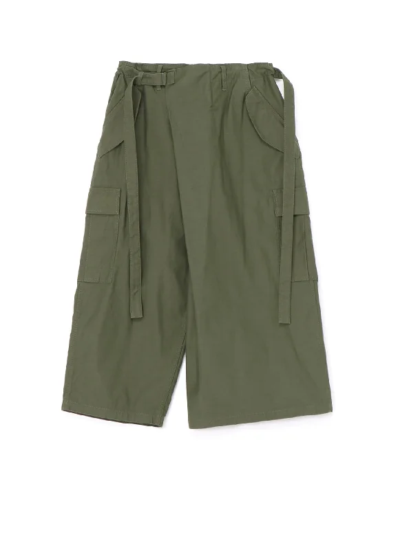 Clearance Sale [Y's-Black Name]BACKSIDE SULFURIZATION SATIN WRAP PANTS WITH POCKETS