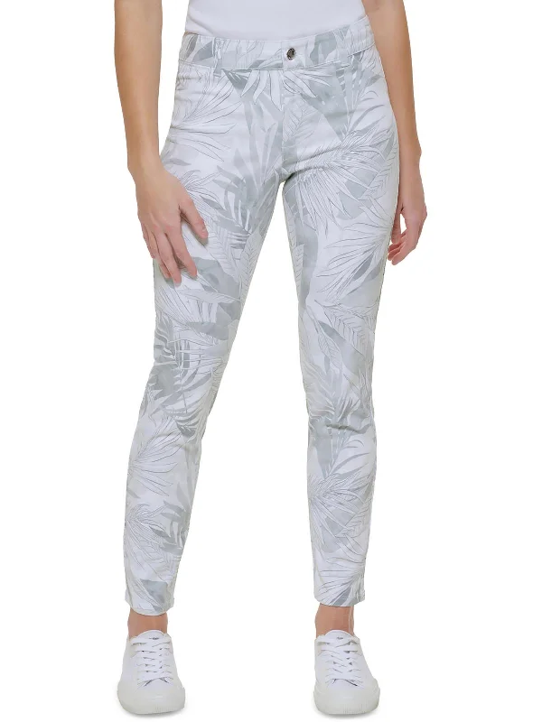 Weekend Specials You Can't Miss Womens High Rise Printed Straight Leg Pants