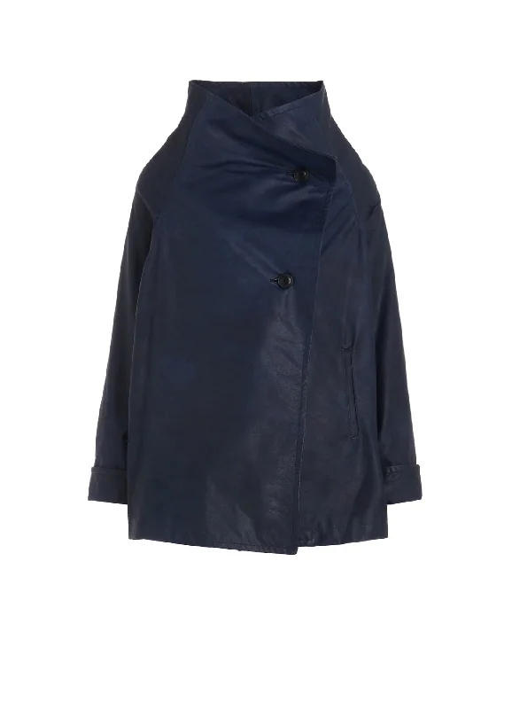 Don't Miss Out INDIGO MUD DYED LEATHER JACKET