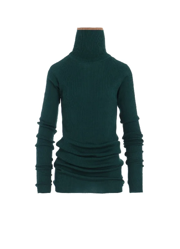 Midnight Madness Y's × JOHN SMEDLEY TURTLENECK RIBBED KNIT