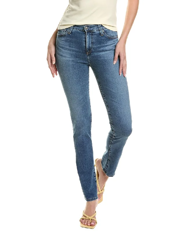 Price Cut AG Jeans Mari Extended Bluebell High-Rise Slim Straight Jean
