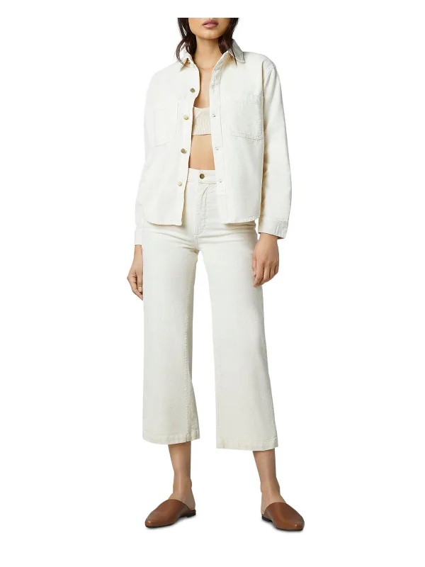 Savings Soar This Weekend Hepburn Womens Corduroy Cropped Wide Leg Jeans
