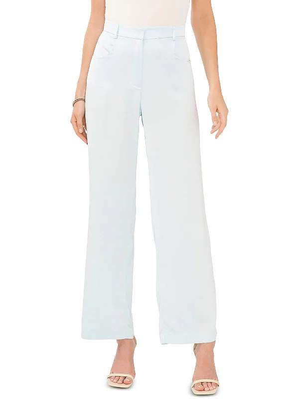 Weekend Offers That Shine Womens High Waist Textured Wide Leg Pants