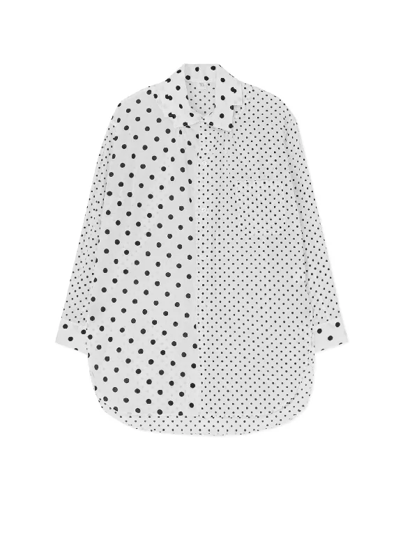 Price Meltdown 60/- COTTON LAWN DOT PRINT SQUARE COLLAR SHIRT