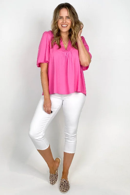 Referral Discount Betty Basics Masie Capri Jean White