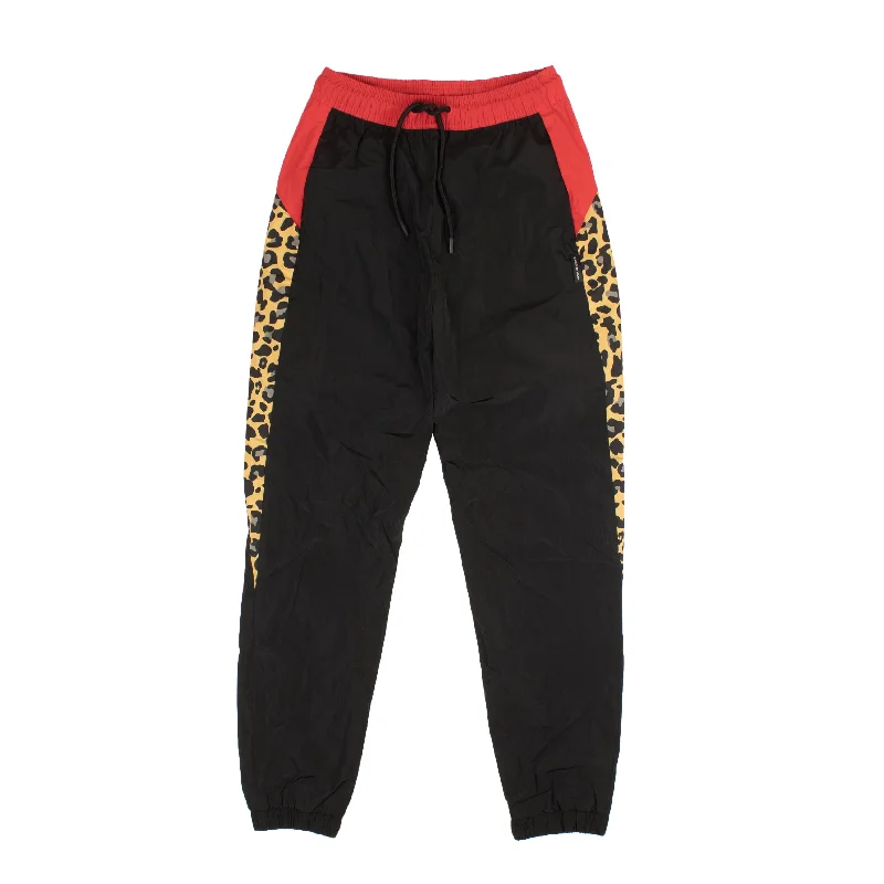 Major Savings Black And Red Leopard Block Pants