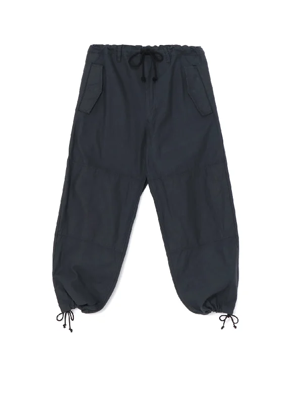 Price Drop [Y's-Black Name]BACKSIDE SULFURIZATION SATIN PANTS WITH KNEE PADS