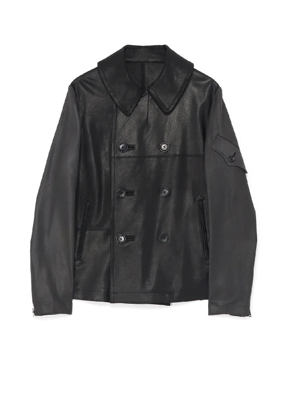 Act Now [Y's-Black Name]2 COLORS LEATHER DOUBLE FRONT BLOUSON