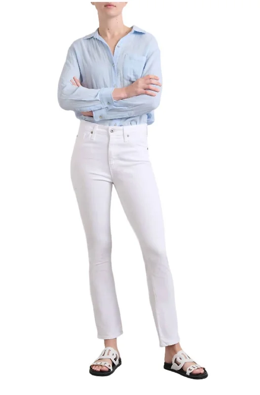 Incredible Offers Mari Hi Rise Straight Jean In White