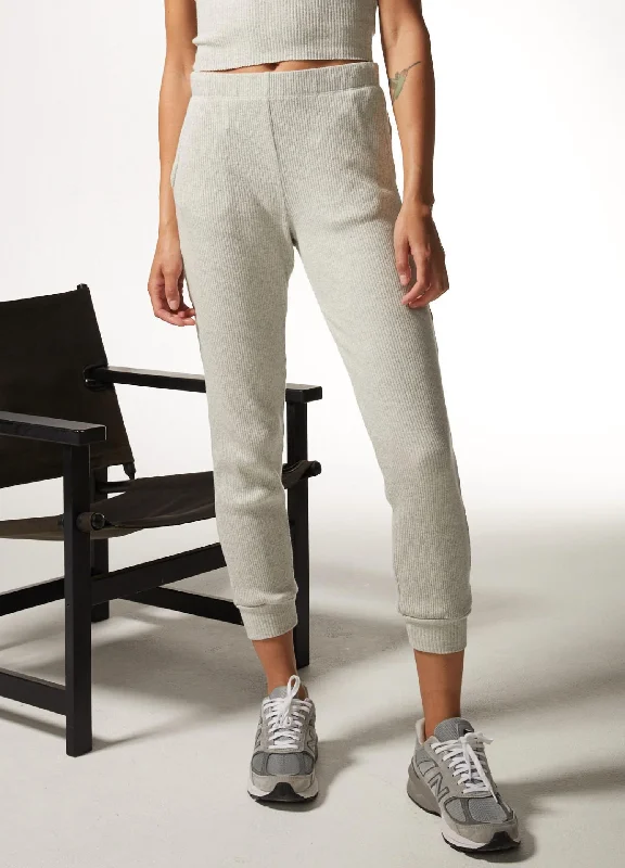 Lowest Price Rib Jogger In Oatmeal