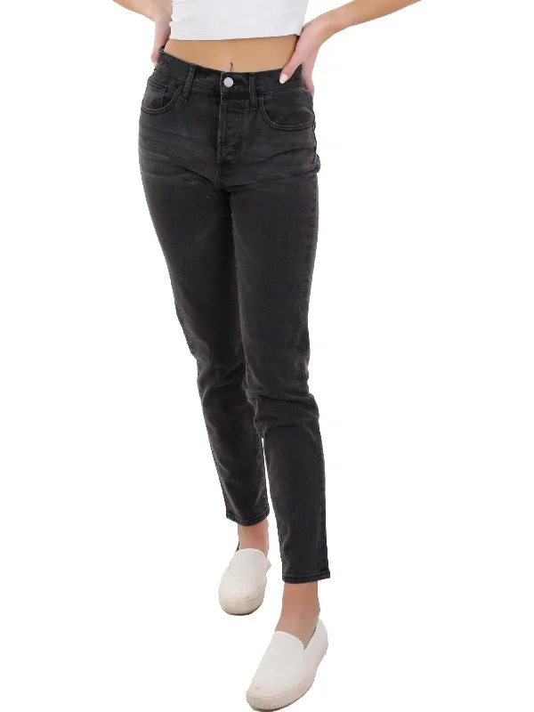 Great Deals Womens High Rise Button Fly Straight Leg Jeans
