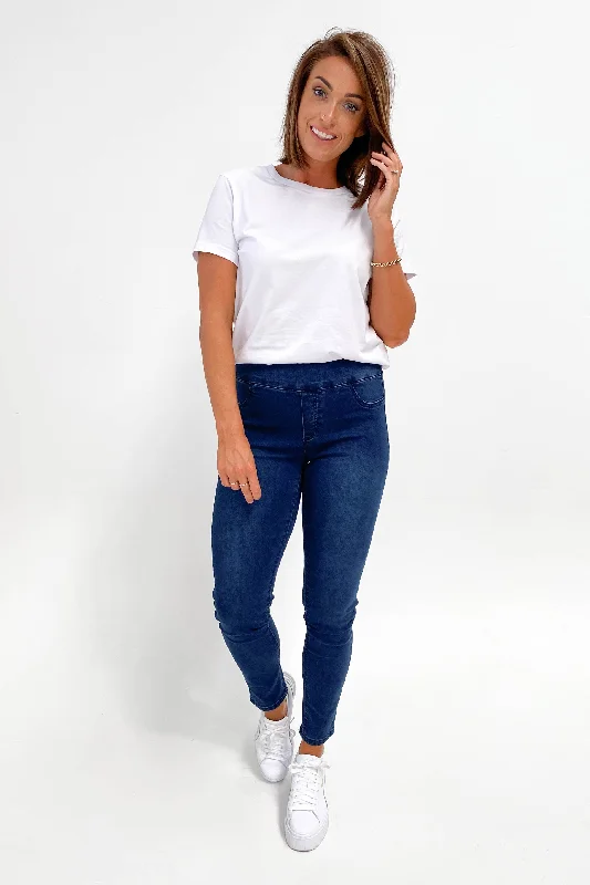 One-Day Only Wakee Denim Moxy Pull On Jean Dark Blue
