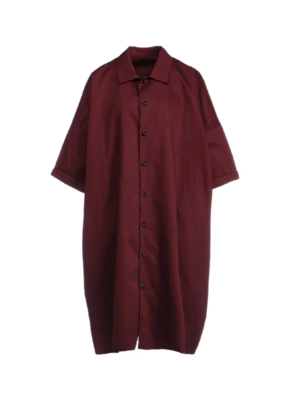 Super Deal [Y's BORN PRODUCT] COTTON TWILL HALF SLEEVE SHIRT DRESS
