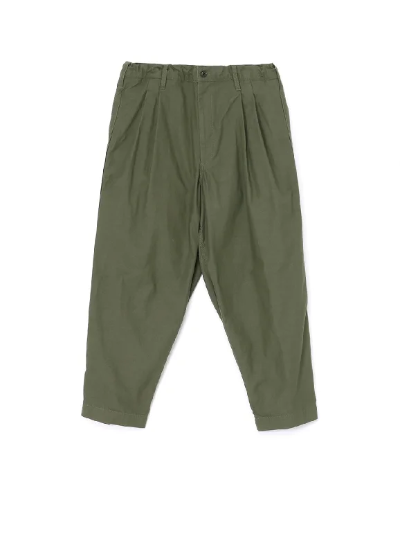 Buy Today [Y's-Black Name]BACKSIDE SULFURIZATION SATIN 2 TUCK PANTS WITH WAIST BELT