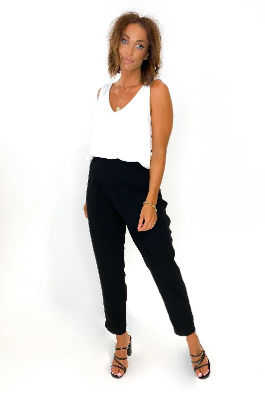 Great Deal Gloss by Shine On Eliana Wrap Front Pants Black