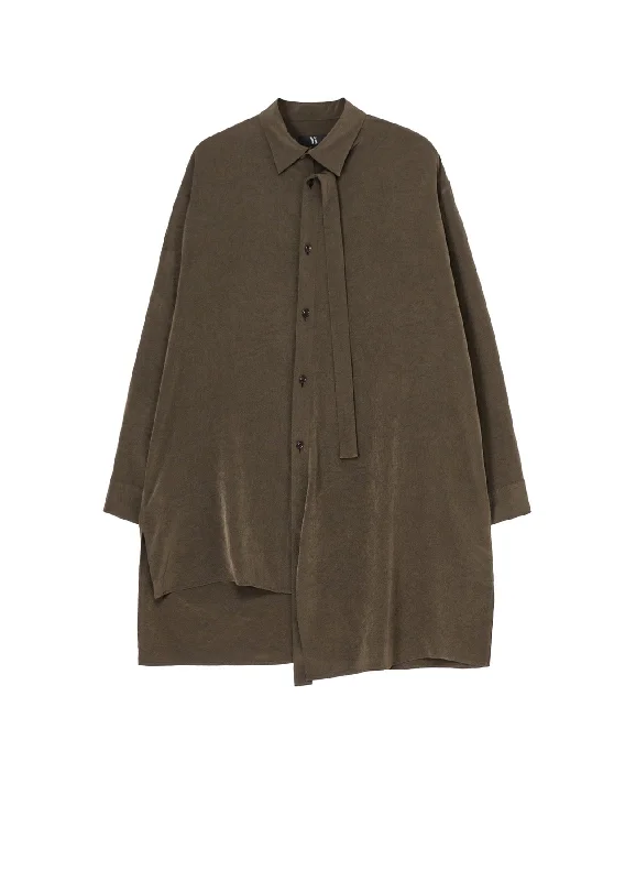 Deep Discounts CREPE de CHINE FRONT PLACKET BLOUSE