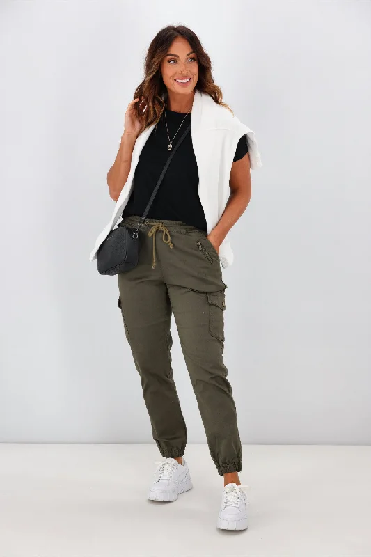 Epic Deals Wakee Denim Lucy Cargo Jean Khaki