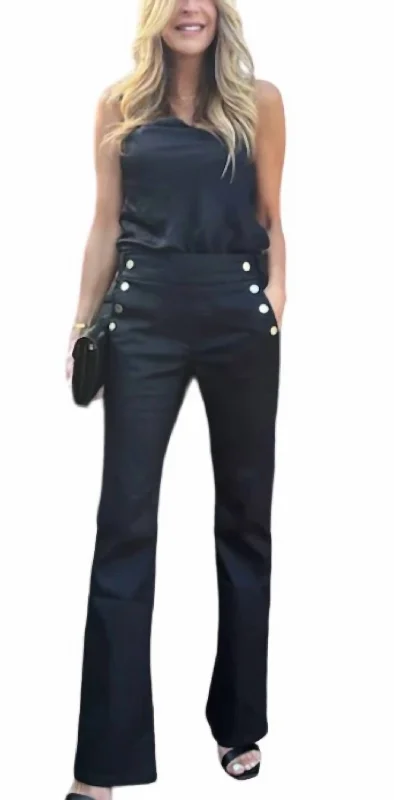 Early Access Ellen Pants In Black Stripe