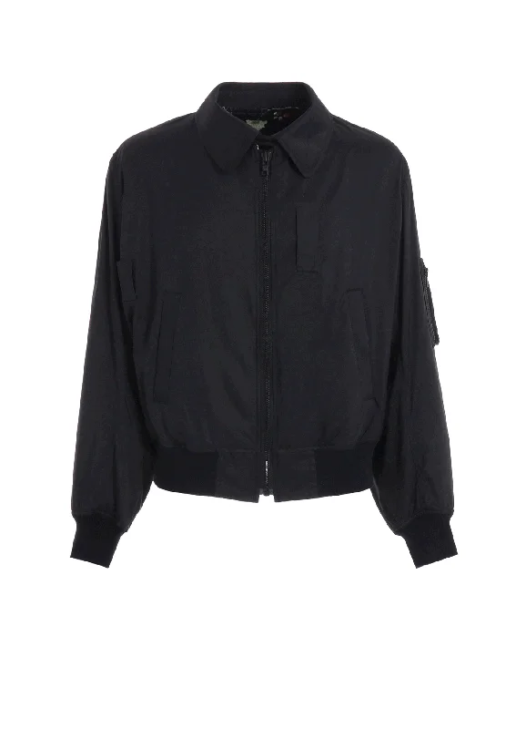 Year-End Sale 【1/17 10:00(JST) Release】RAYON VELVET CHINESE FLOWER+NY SWITCHING MATERIAL BLOUSON
