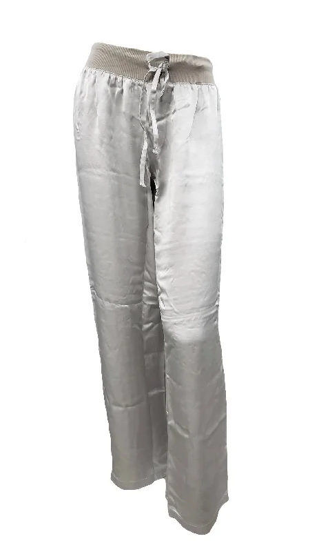 Quick Deals Jolie Satin Pant With Draw String In Clay