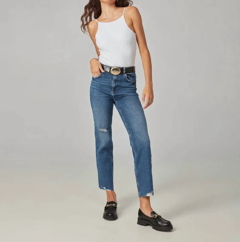 Weekend Special Denver High Rise Straight Jean In Dim Sky