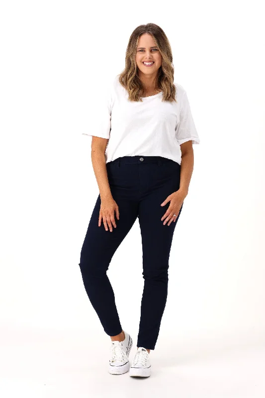 Stock Up Betty Basics Stanford Stretch Denim Jegging Dark Blue