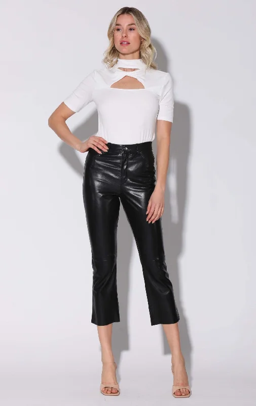 Weekend Specials You Can't Miss Selma Pant, Black - Leather