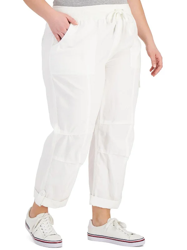 Limited Quantity Plus Womens High Rise Ankle Cargo Pants
