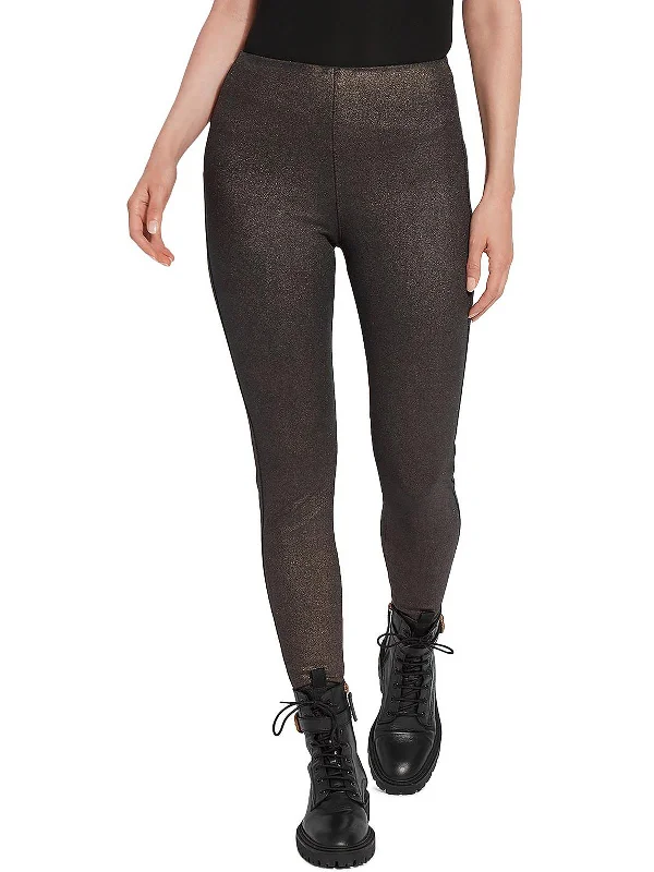 Overstock Womens Metallic Coated Leggings