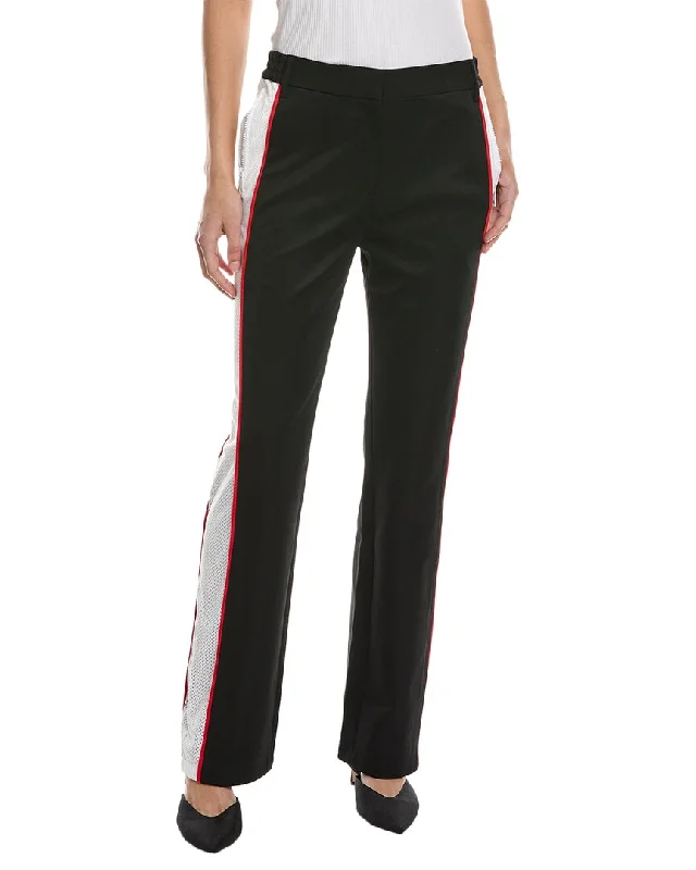 Hurry Up Burberry Mesh Striped Jersey Tailored Trouser