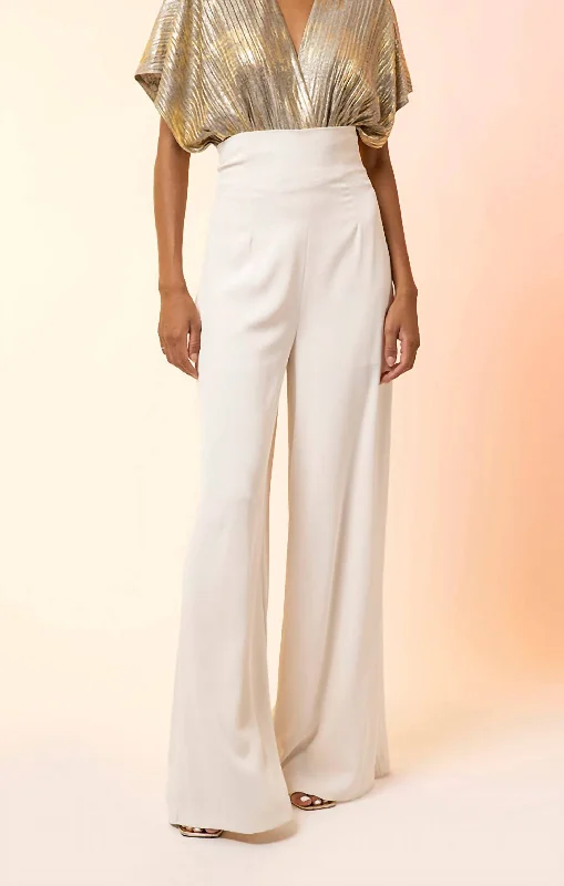 Shop the Weekend Away Lyla High Waist Pants In Cream
