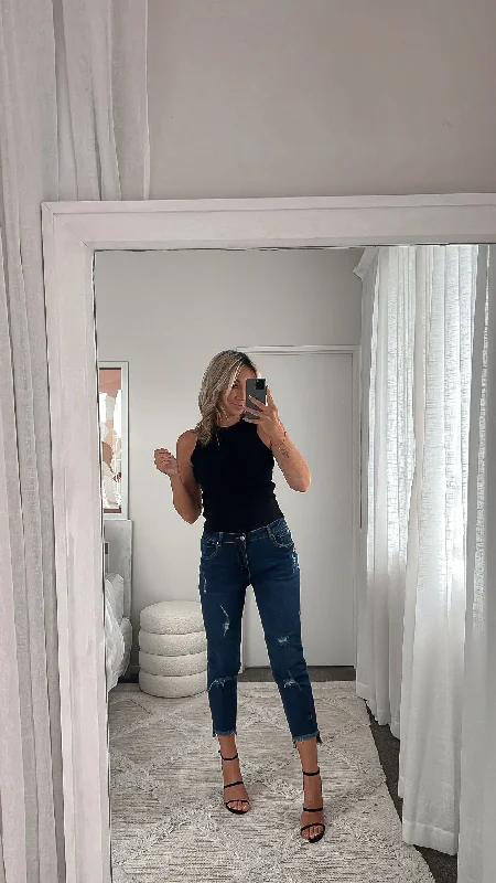 Weekend Price Cuts Galore Shine On Label Orlando Boyfriend Distressed Jean Dark Indigo