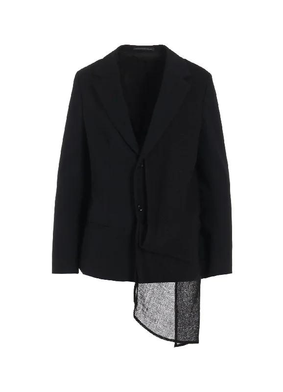 Year-End Clearance WOOL GABARDINE LEFT DOUBLED JACKET