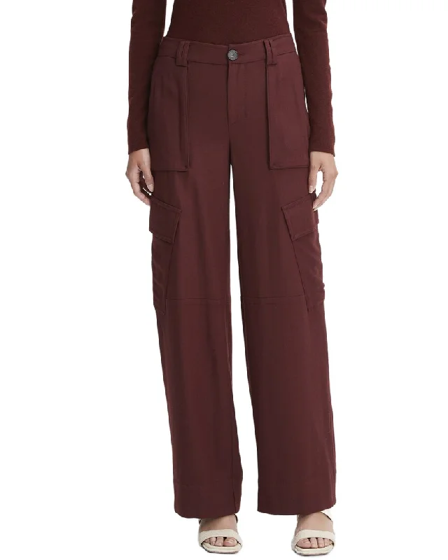 Best Seller Vince Flannel Wide Leg Raver Wool-Blend Pant