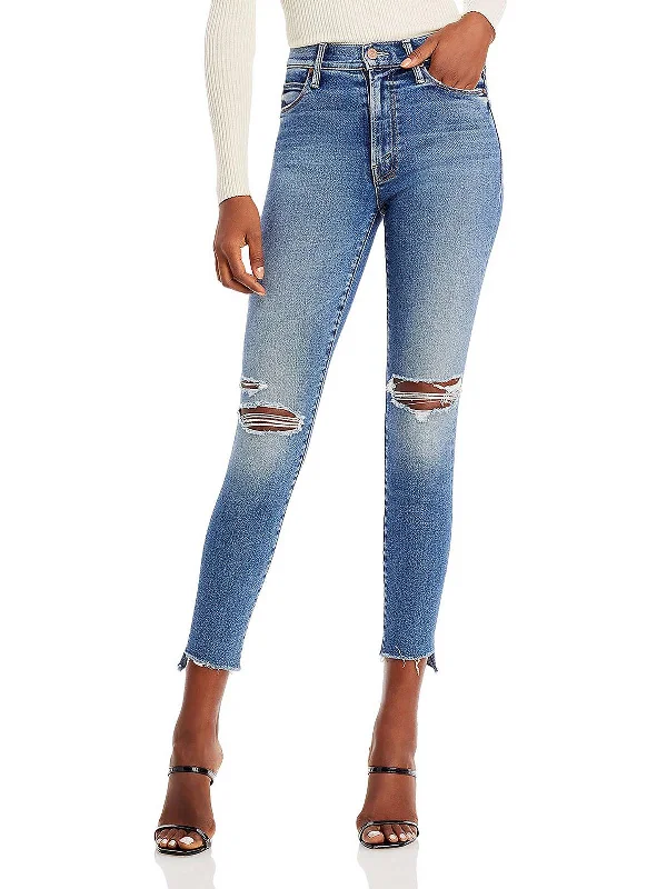 Savings Event The Stunner Womens Ripped Frayed Hem Ankle Jeans