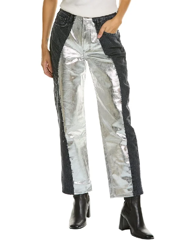 Weekend Specials You Can't Miss FRAME Denim Pieced Orbital & Silver Chrome Straight Jean