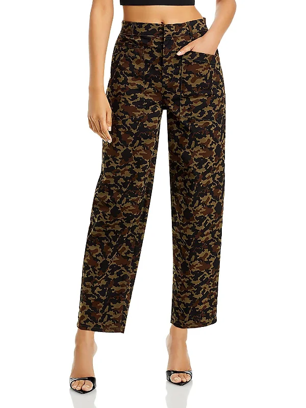 Take Advantage Womens Relaxed Camouflage Straight Leg Pants