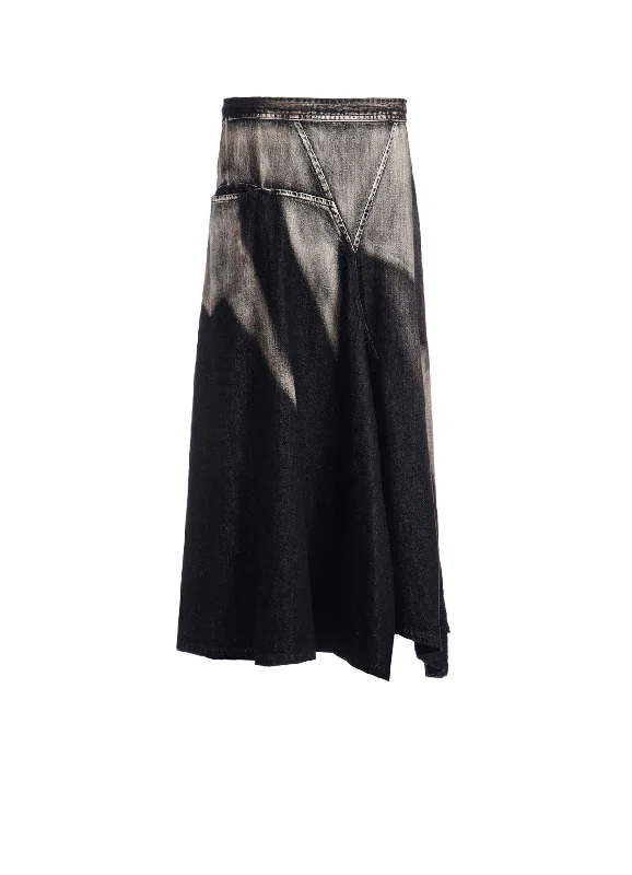 Big Discounts C/ SPOTTED DENIM TRIANGLE GUSSET FLARE SKIRT