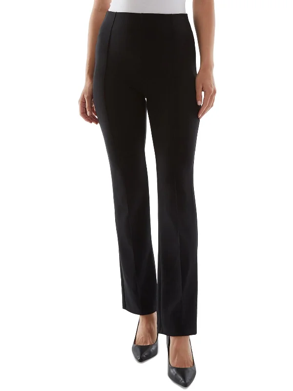 Daily Deals Womens Pintuck Pull On Straight Leg Pants