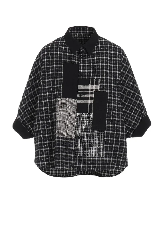 Mega Sale MULTI PLAID DOLMAN SLEEVE BLOUSE
