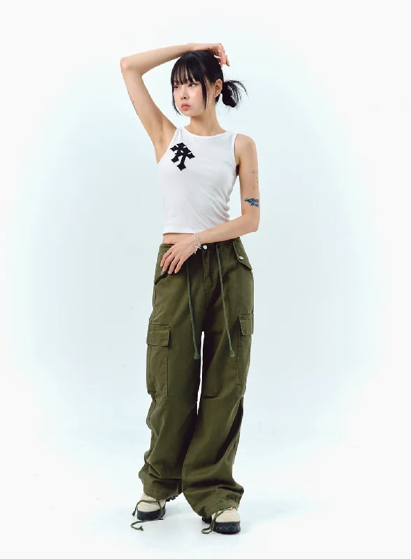 Overstock Sale Low Rise Cargo Pants IG303