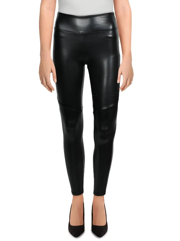 Last Chance Croft Womens High Waist Vegan Leather Leggings