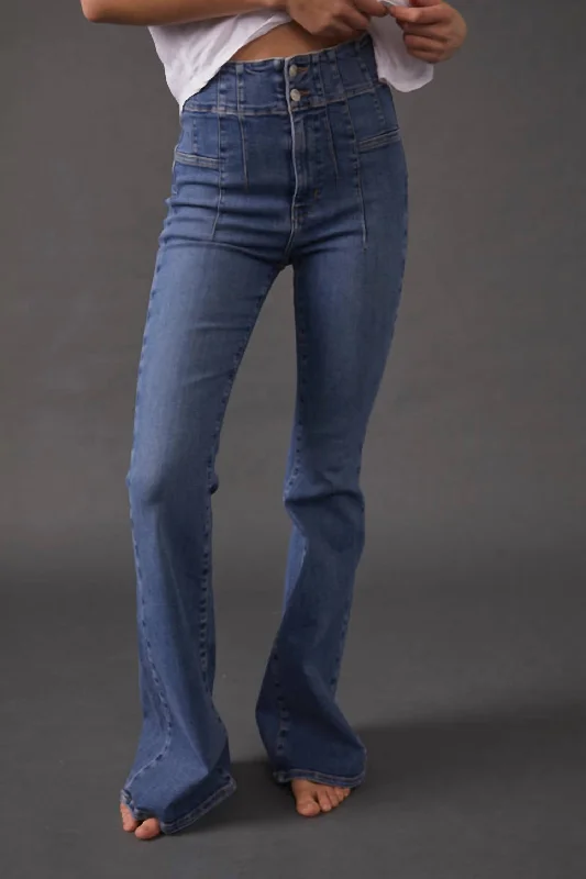Amazing Value Jayde Flare Jean In Sunburst Blue